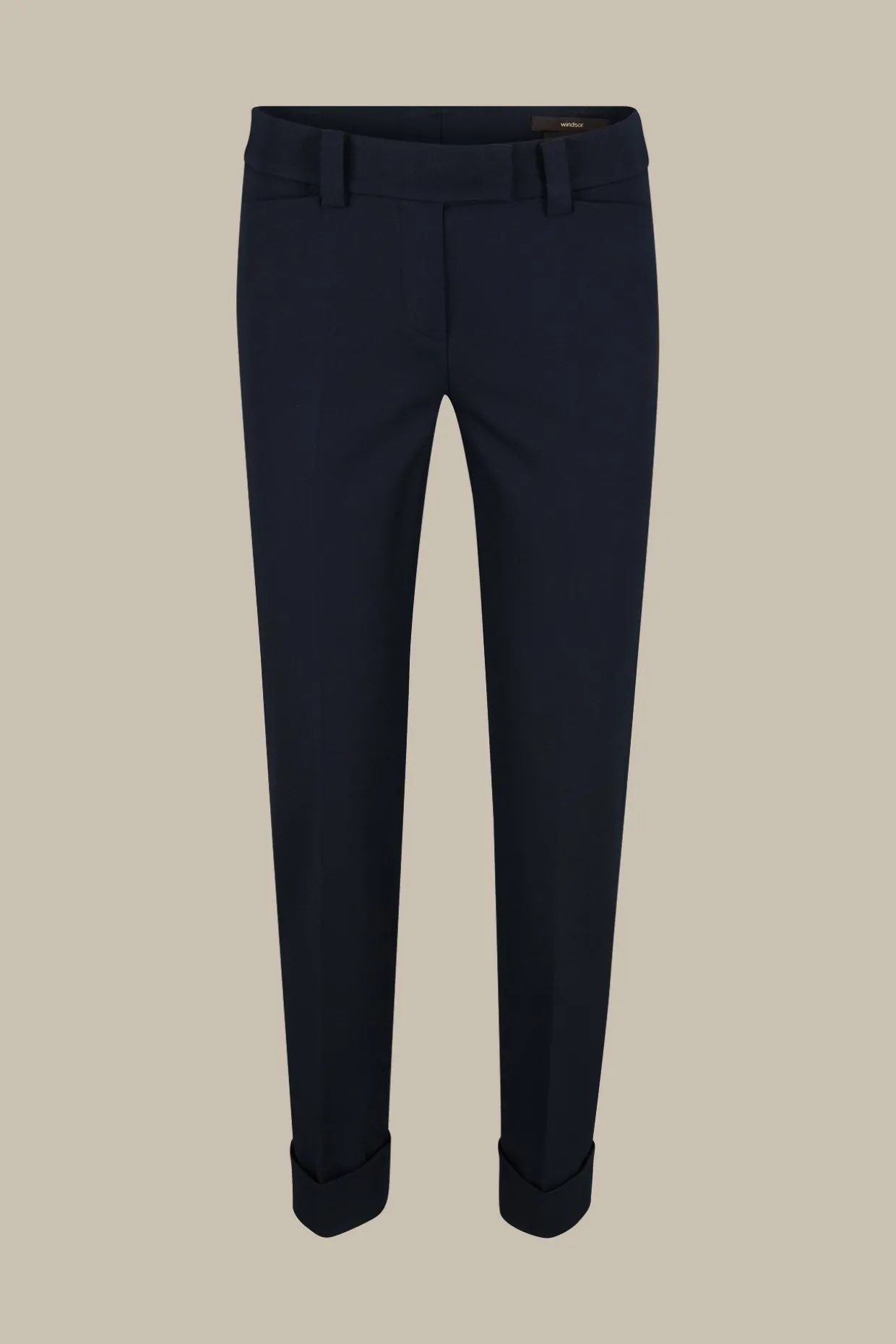 Baumwoll-Bi-Stretch-Chino Mit Umschlag In