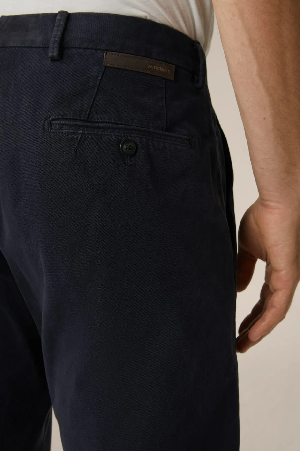Baumwoll-Chino Cino Mit Struktur In