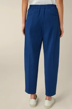 Baumwoll-Gabardine-Bundfalten-Hose In
