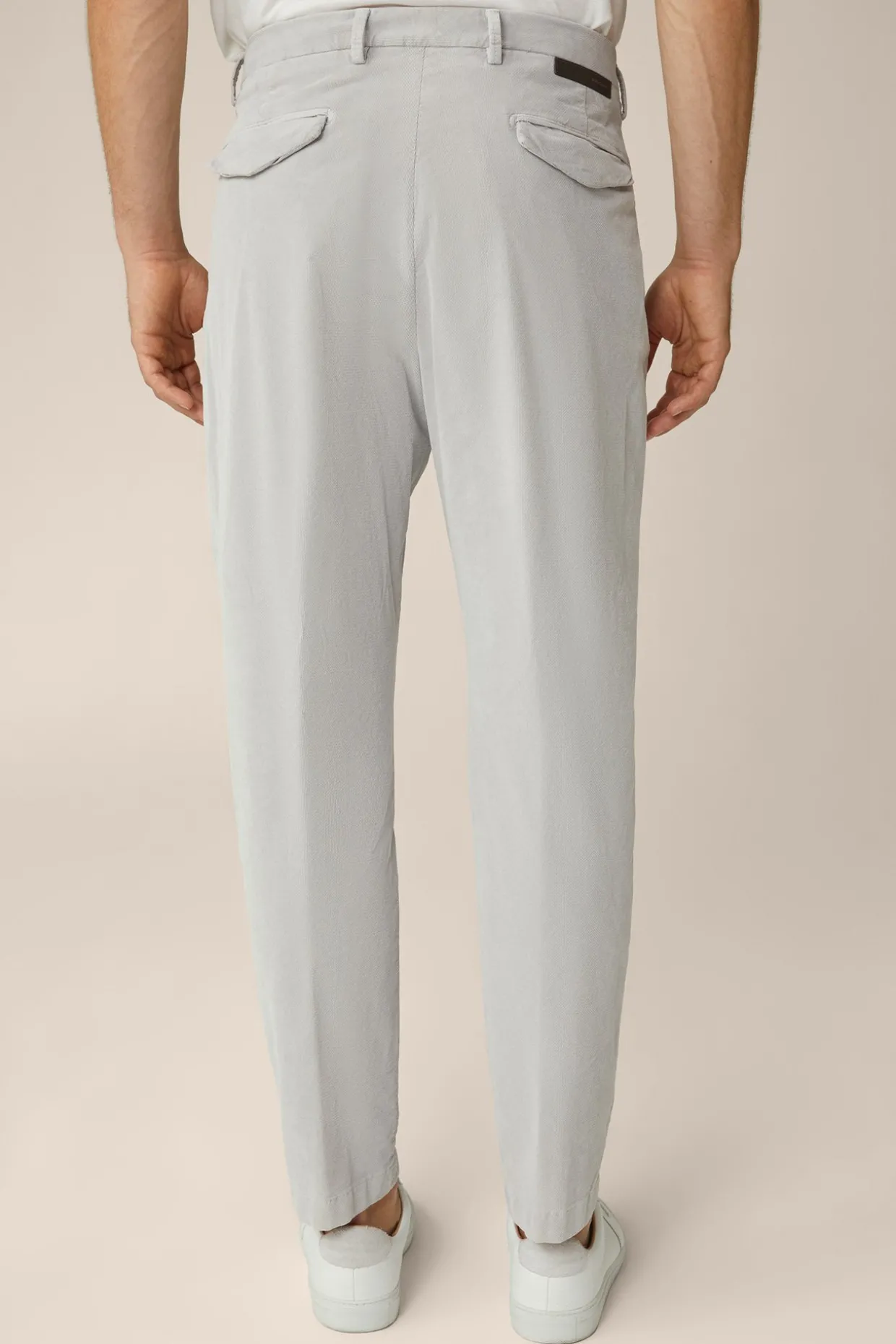 Baumwoll-Hose Flero Mit Bundfalte In