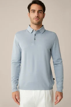 Baumwoll-Langarm-Poloshirt Frido In