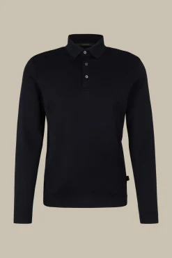 Baumwoll-Langarm-Poloshirt Frido In