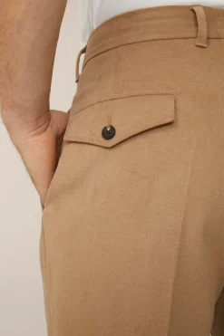 Baumwollmix-Hose Serpo In Camel-Braun