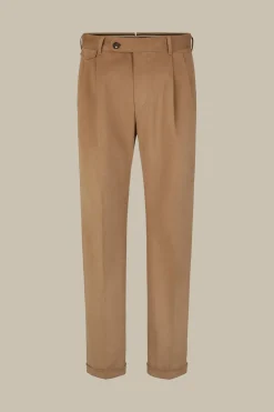 Baumwollmix-Hose Serpo In Camel-Braun