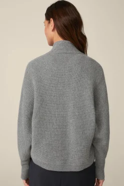 Cashmere-Cardigan In Grau Melange