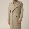 Cashmere-Doppelreiher-Mantel Cantro Mit Reverskragen In