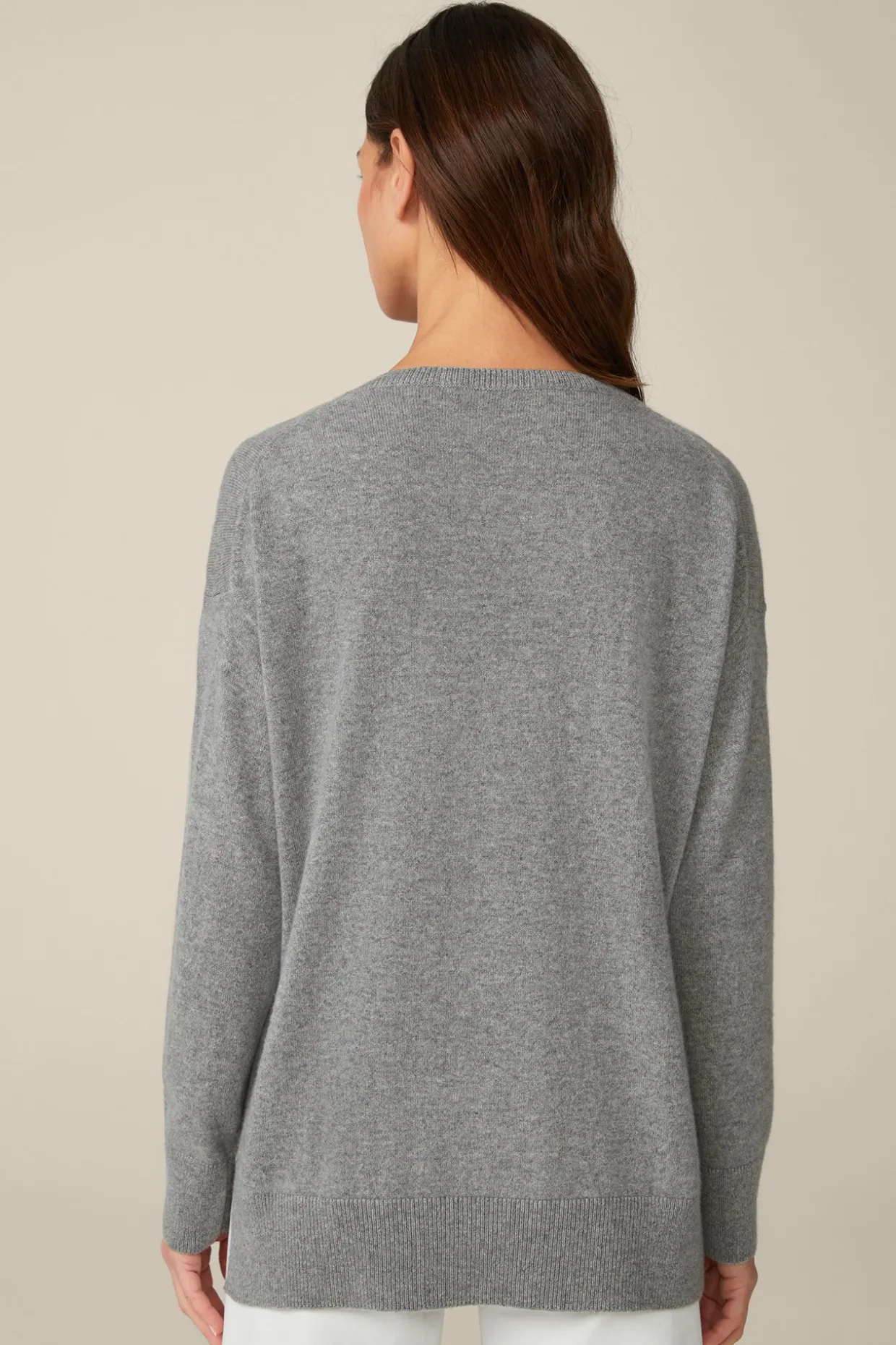 Cashmere-Pullover In Grau Melange