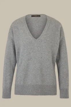 Cashmere-Pullover In Grau Melange