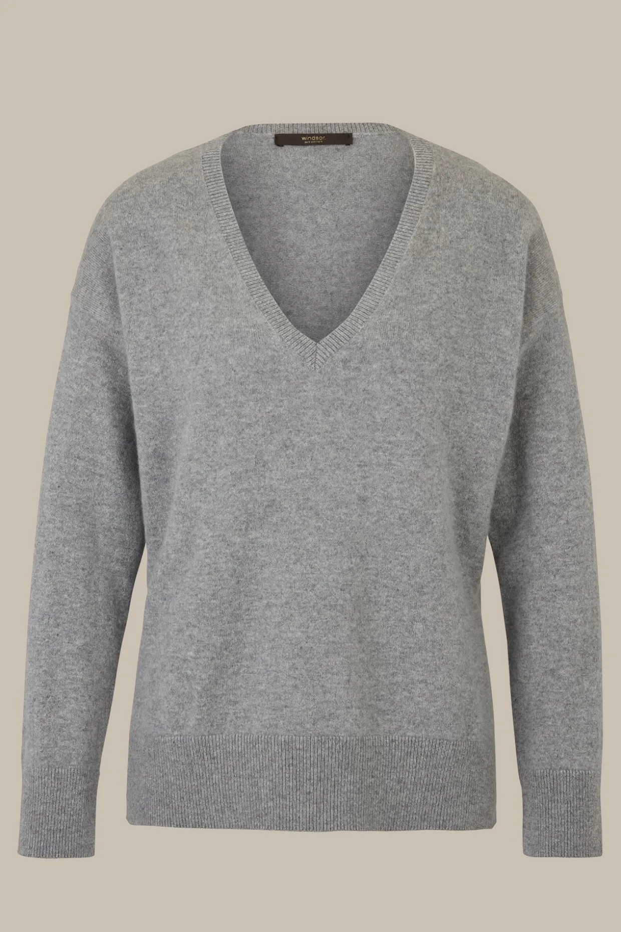 Cashmere-Pullover In Grau Melange