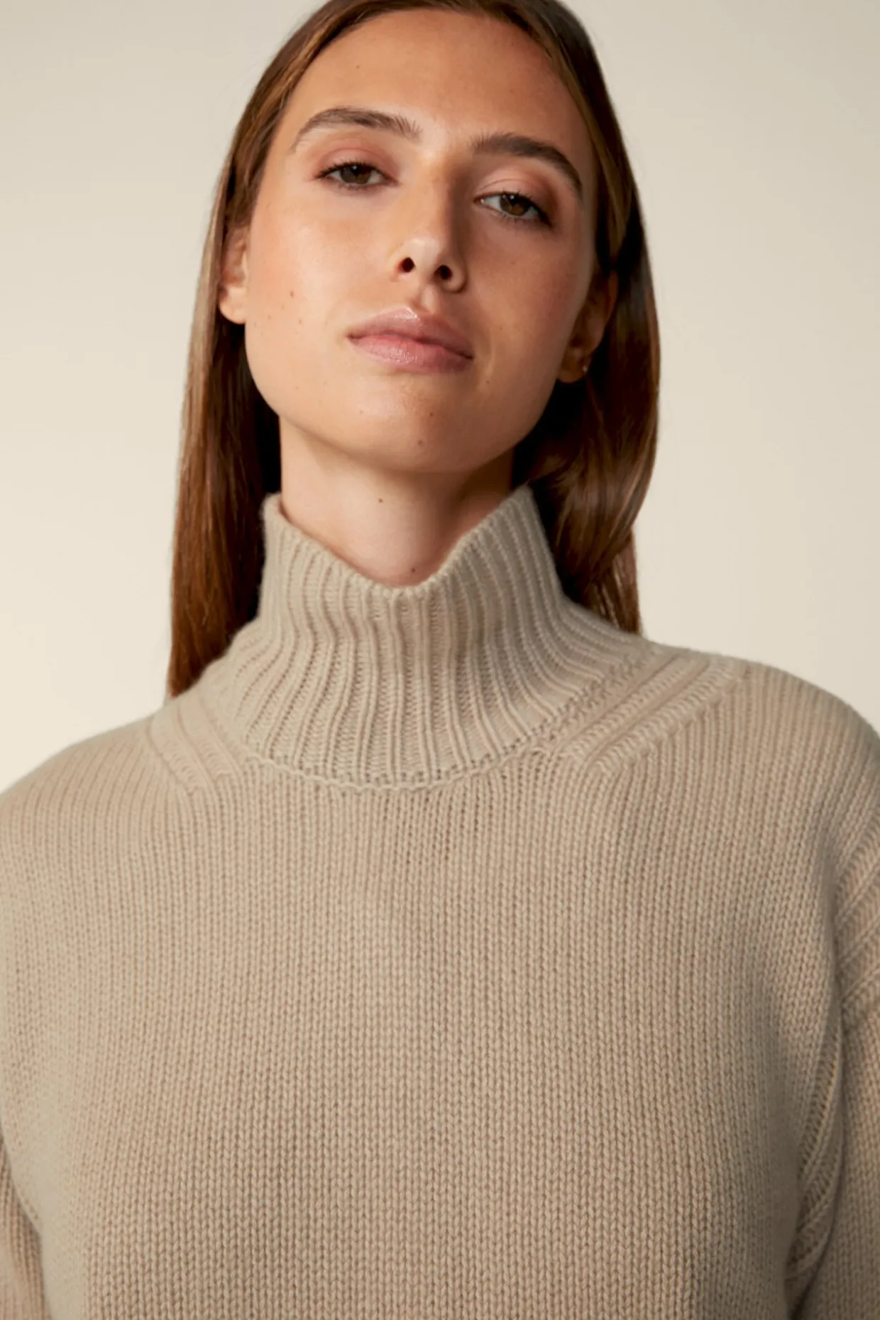 Cashmere-Rollkragen-Pullover In