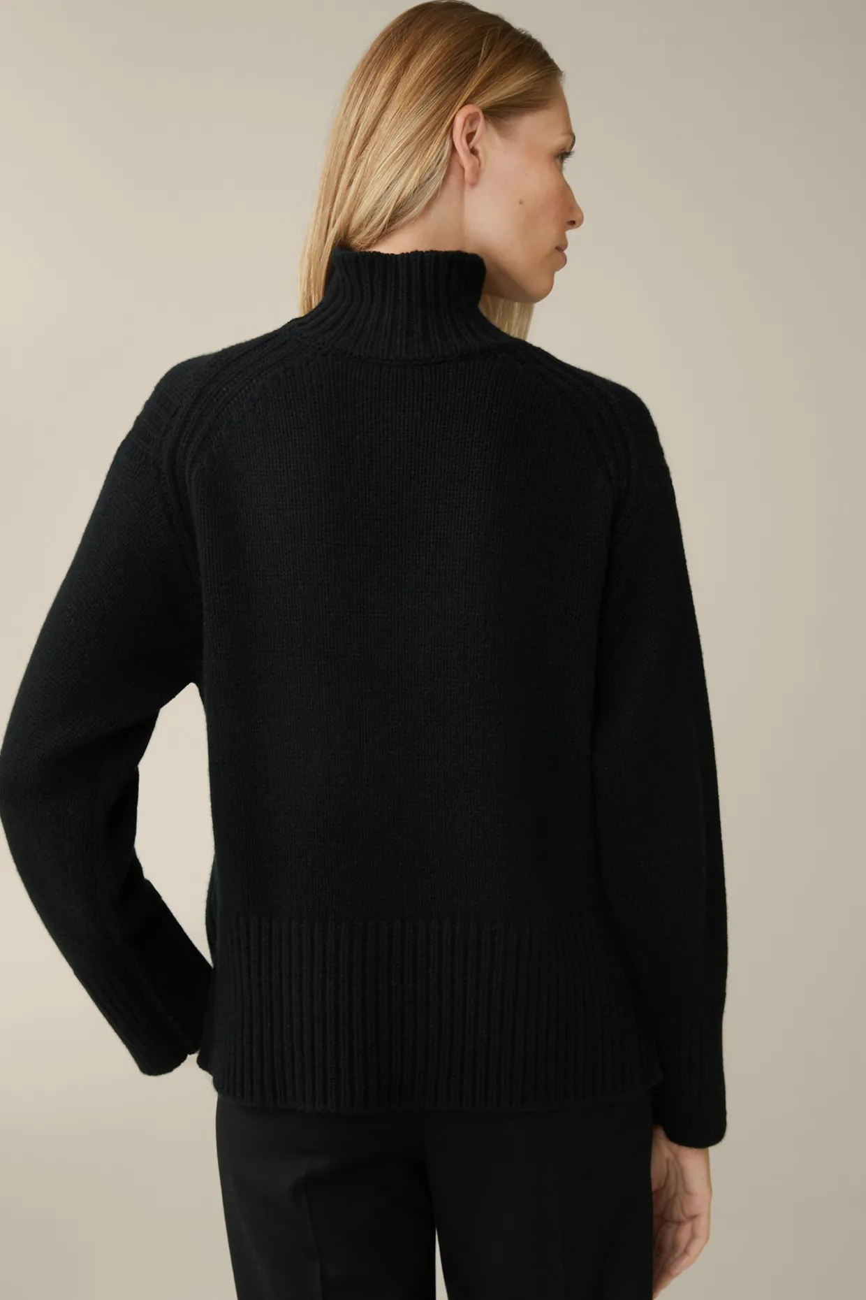 Cashmere-Rollkragen-Pullover In