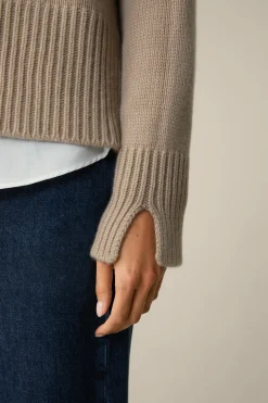 Cashmere-Rollkragen-Pullover In