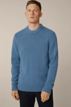 Cashmere-Strick-Rundhals-Pullover Ecosio In