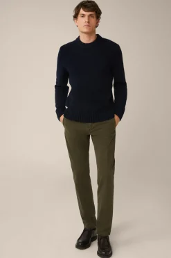 Cashmere-Strick-Rundhals-Pullover Ecosio In