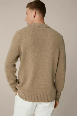 Cashmere-Strick-Rundhals-Pullover Ecosio In Beige