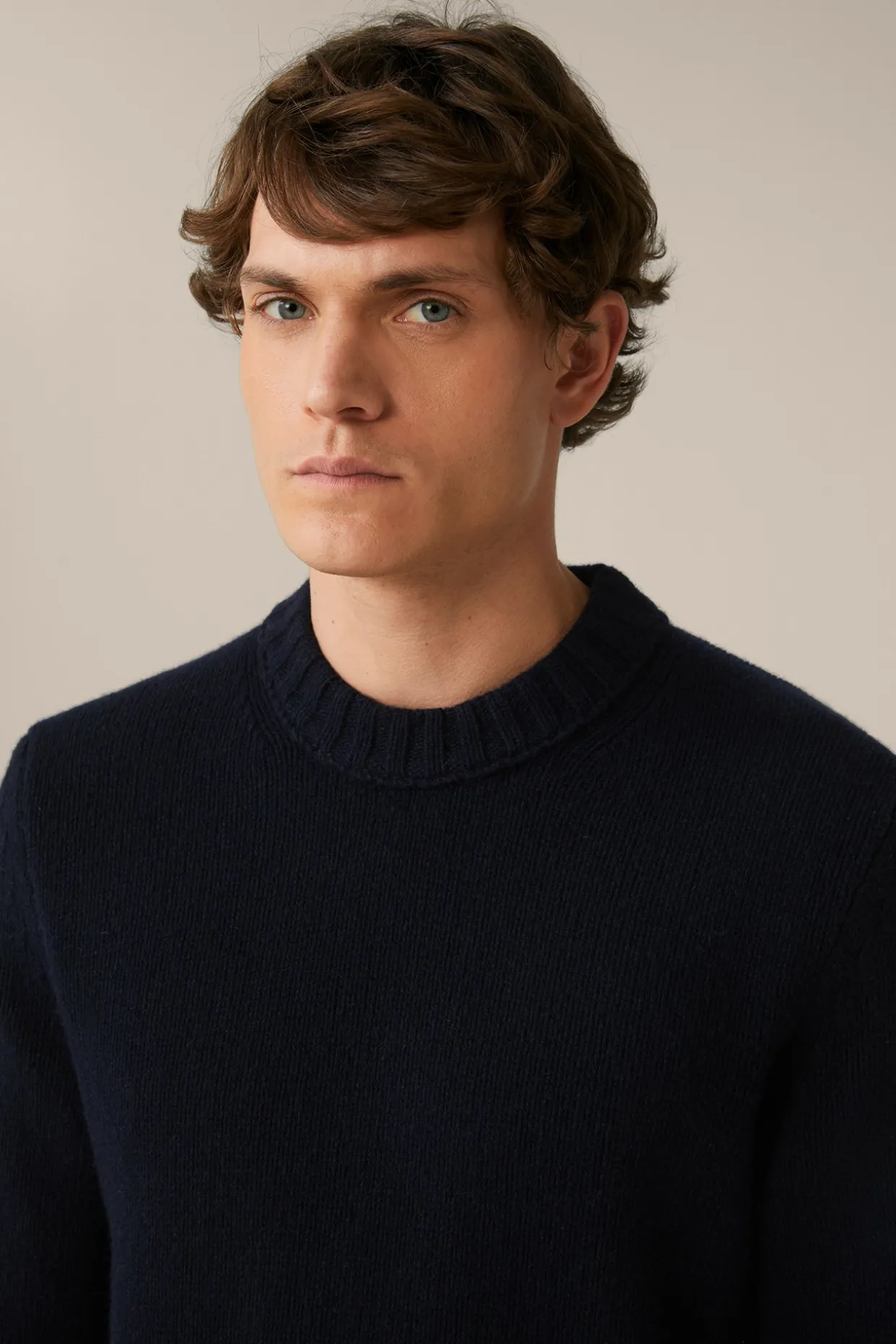 Cashmere-Strick-Rundhals-Pullover Ecosio In