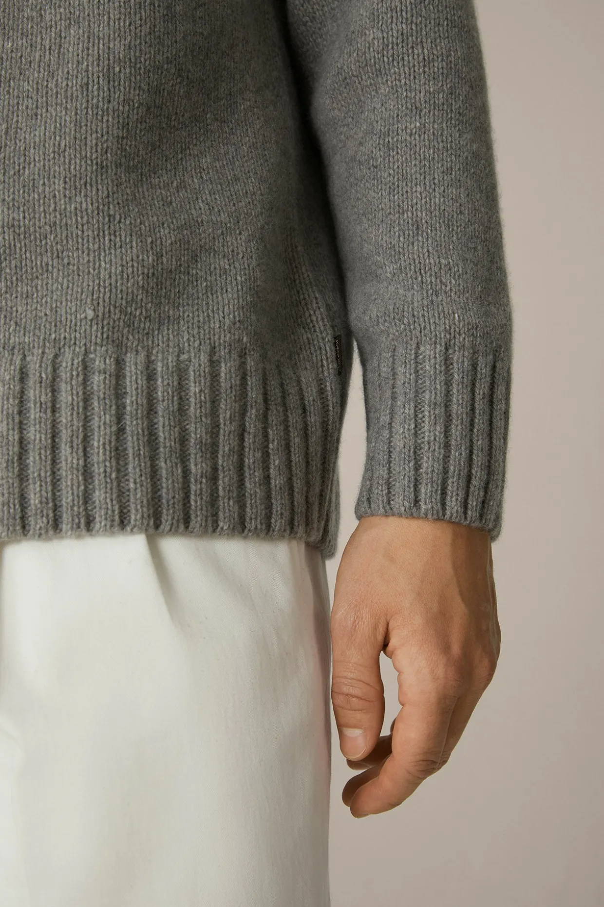 Cashmere-Strick-Rundhals-Pullover Ecosio In