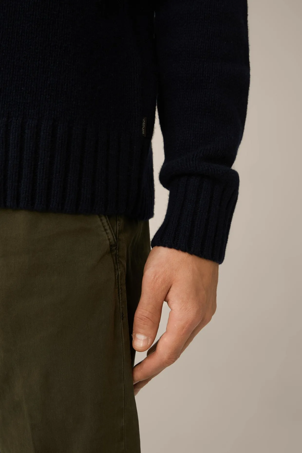 Cashmere-Strick-Rundhals-Pullover Ecosio In