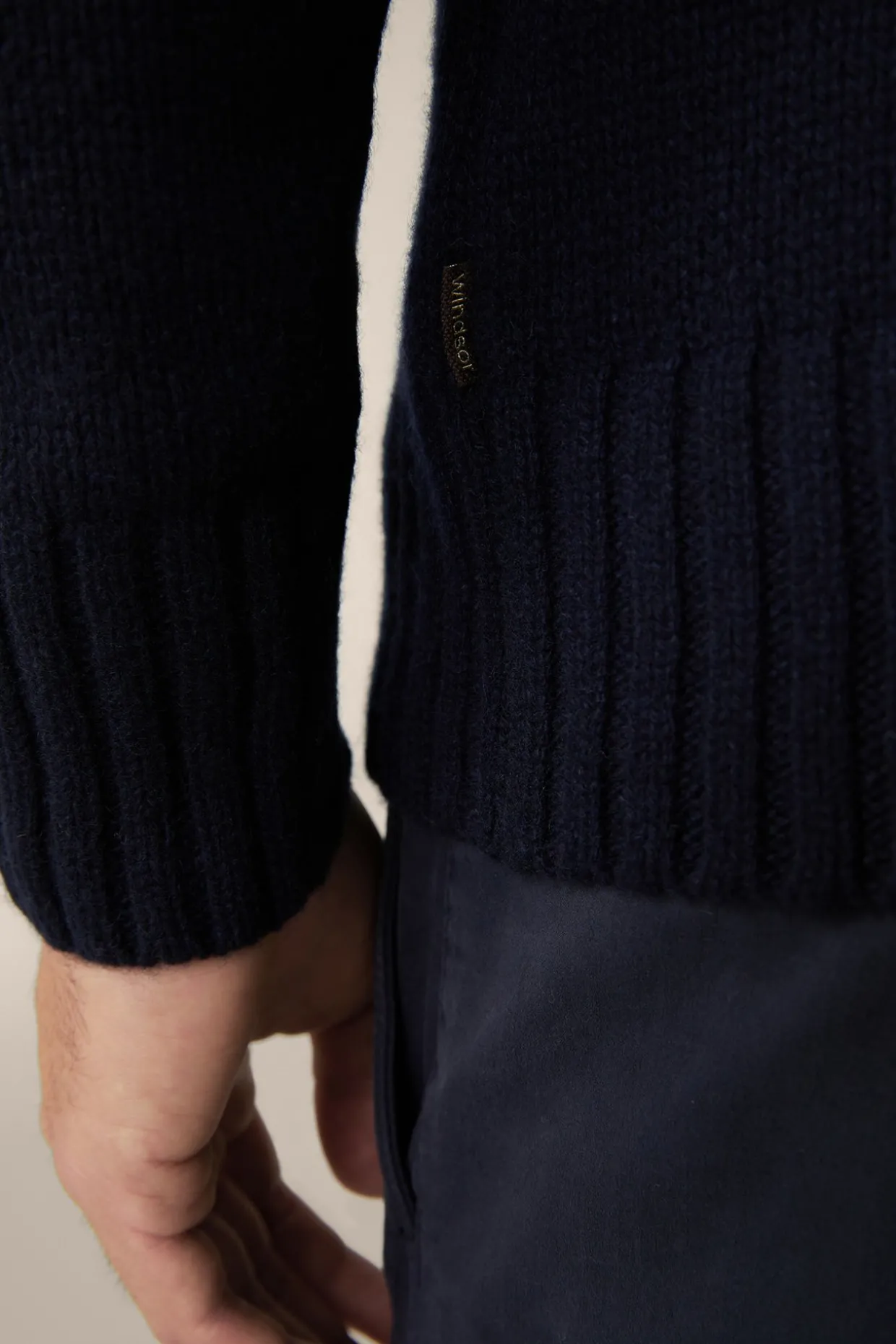 Cashmere-Strick-Rundhals-Pullover Ecosio In