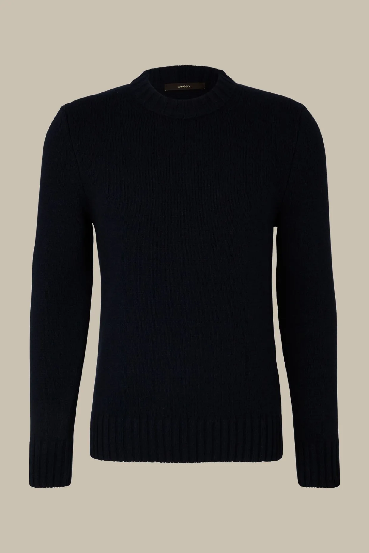 Cashmere-Strick-Rundhals-Pullover Ecosio In