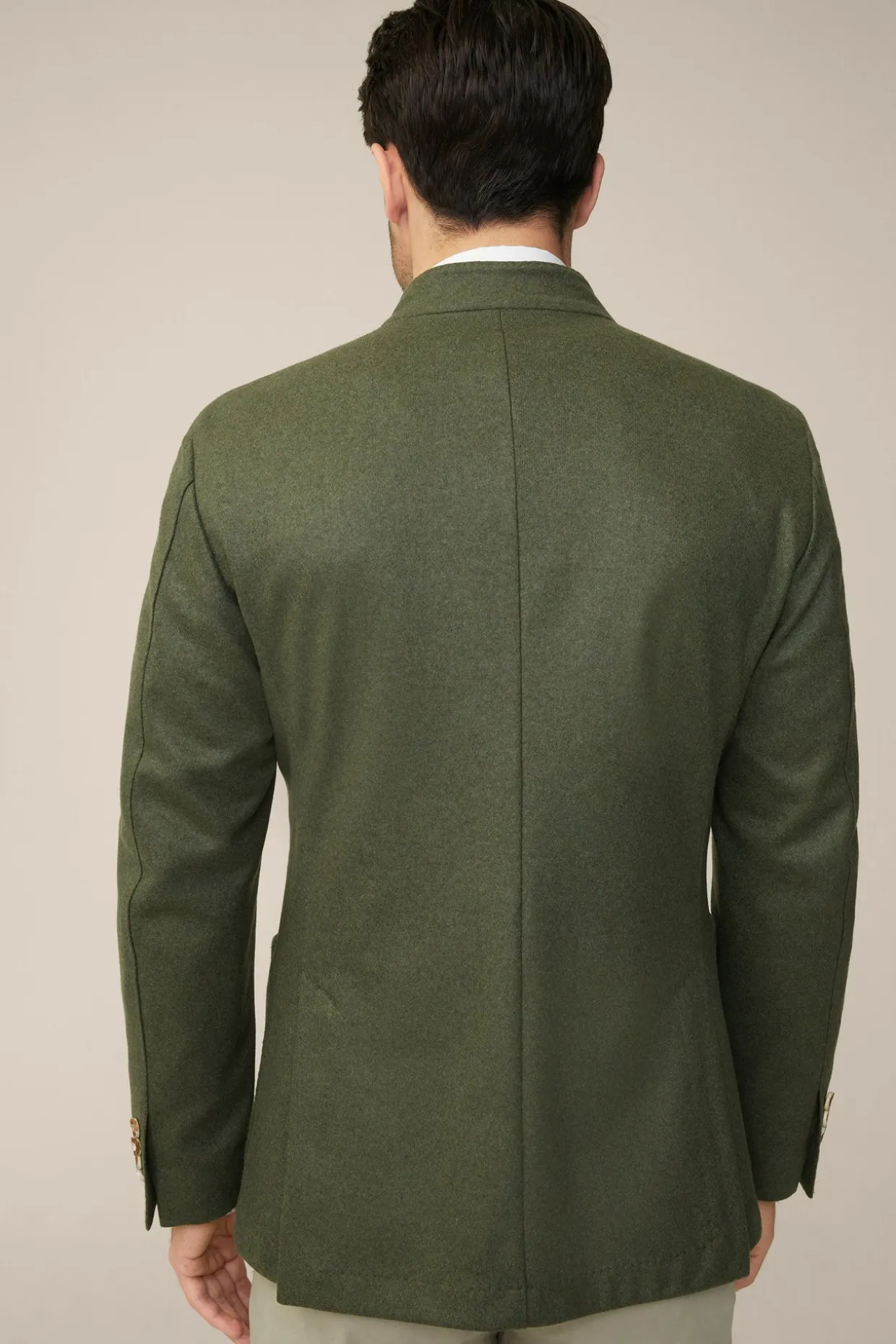 Cashmere-Trachten-Janker Sendling In Oliv Meliert