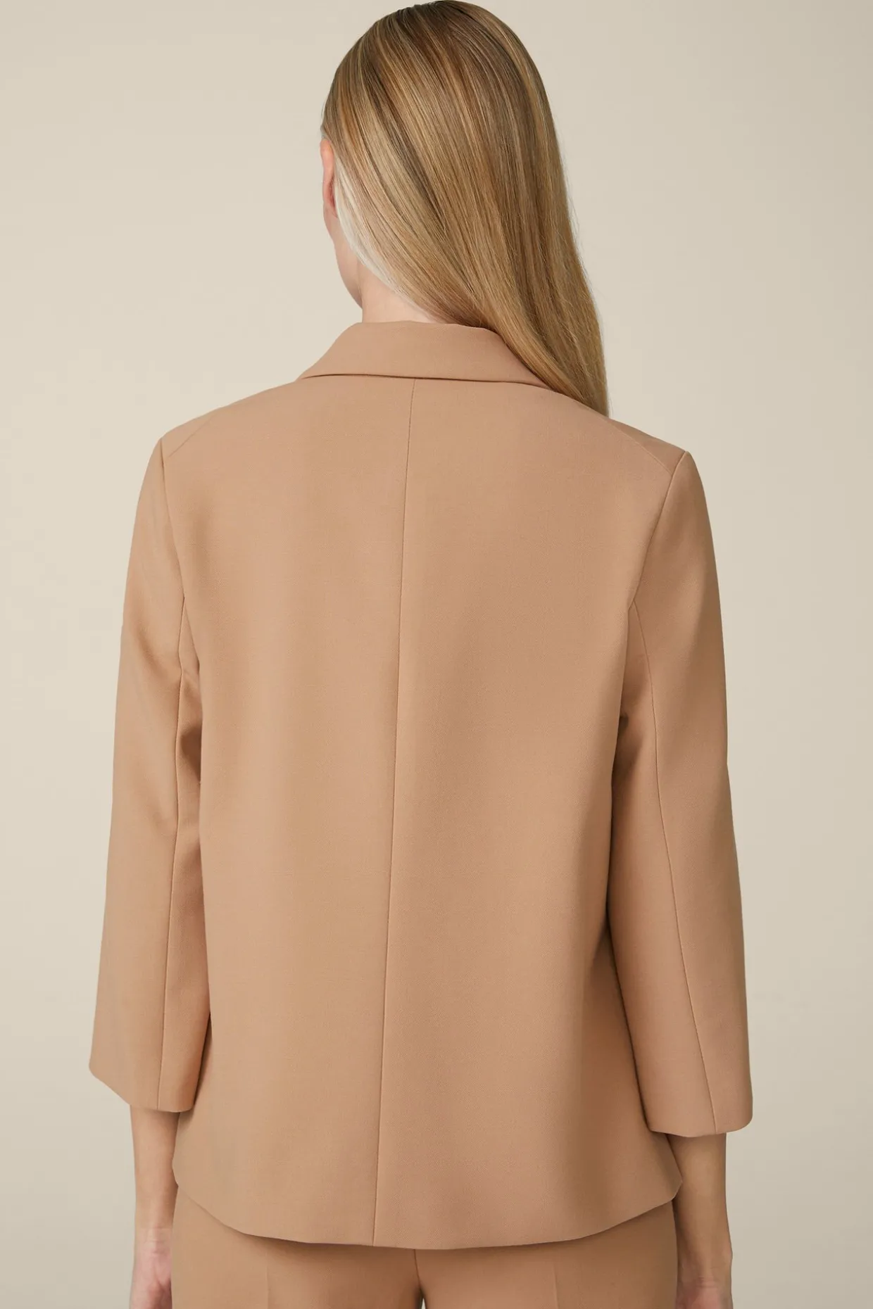 Crepe-Blazer-Jacke In