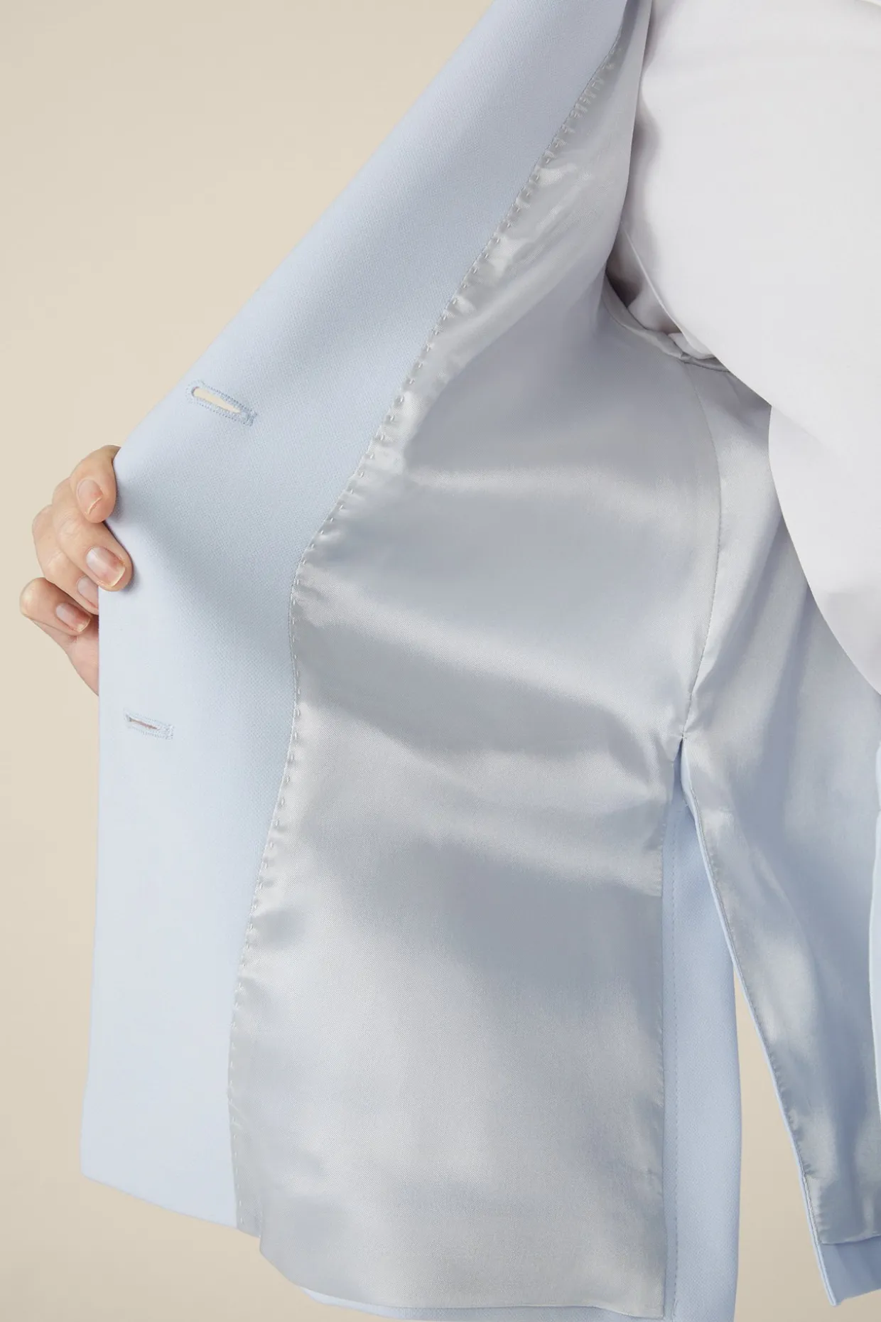 Crepe-Blazer-Jacke In