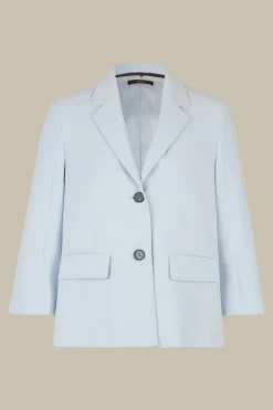 Crepe-Blazer-Jacke In
