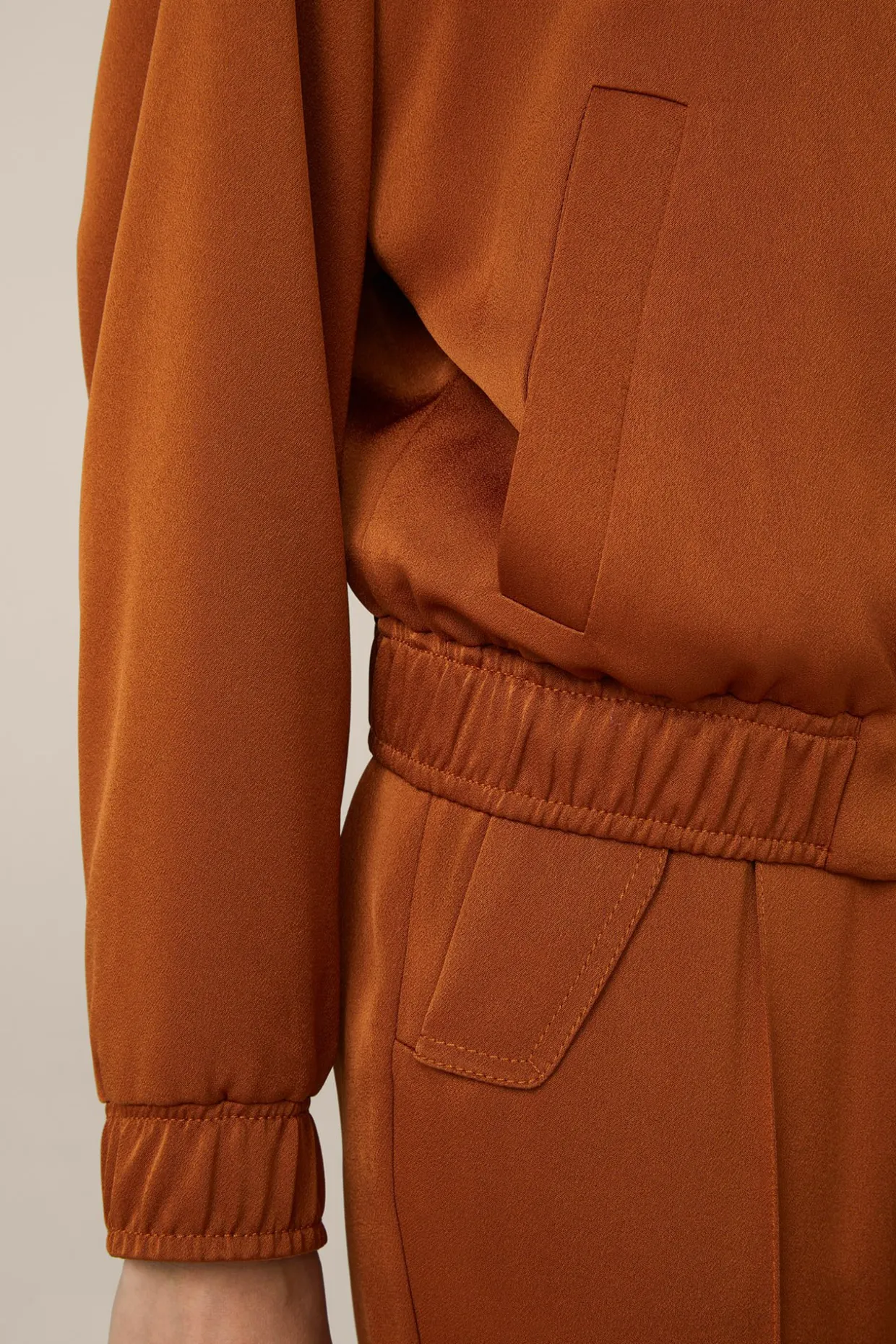 Crepe-Blouson In