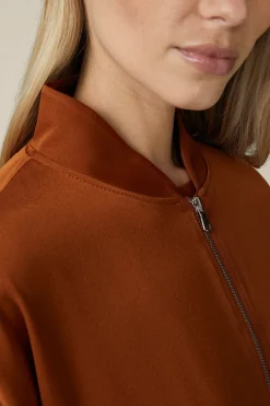 Crepe-Blouson In