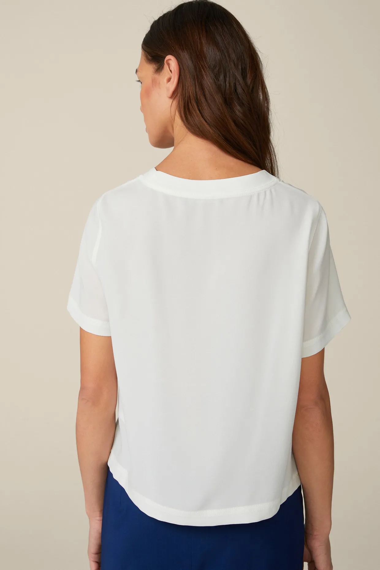 Crepe-Blusen-Shirt In