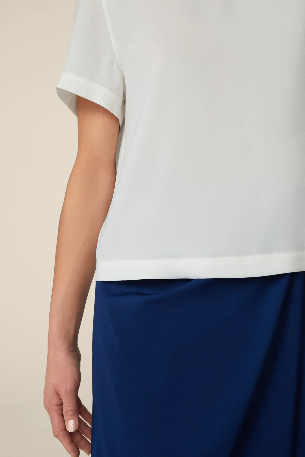 Crepe-Blusen-Shirt In