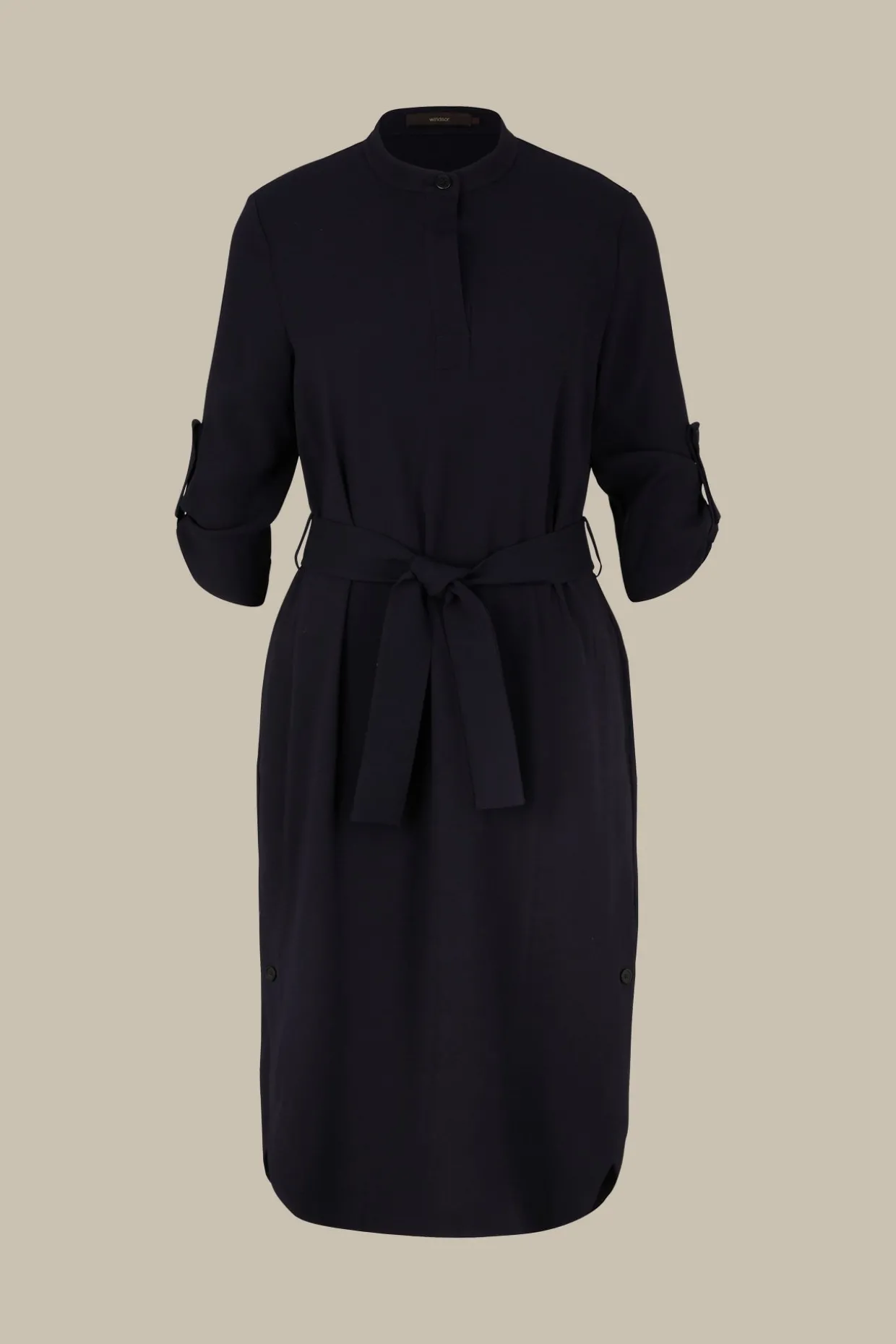 Crepe-Hemdblusen-Kleid In