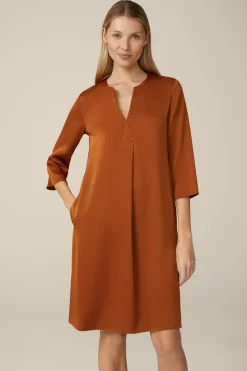 Crepe-Kleid In A-Linie In
