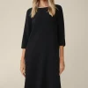 Crepe-Kleid In A-Linie In