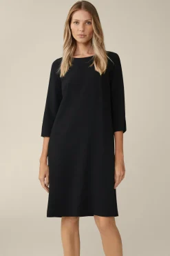 Crepe-Kleid In A-Linie In
