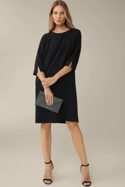 Crepe-Kleid In A-Linie In