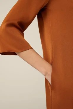 Crepe-Kleid In A-Linie In