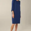 Crepe-Kleid In H-Linie In