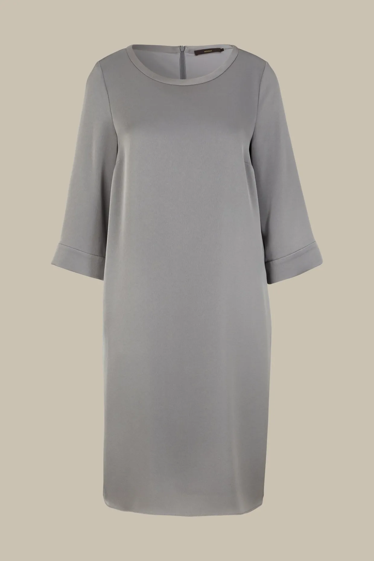 Crepe-Kleid In H-Linie In