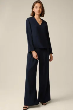 Crepe-Palazzo-Hose In