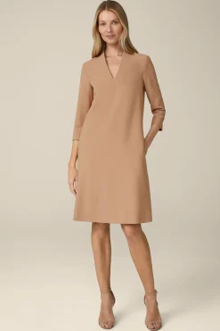Crepe-Shift-Kleid In