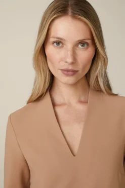 Crepe-Shift-Kleid In