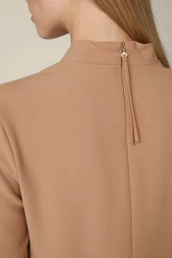 Crepe-Shift-Kleid In