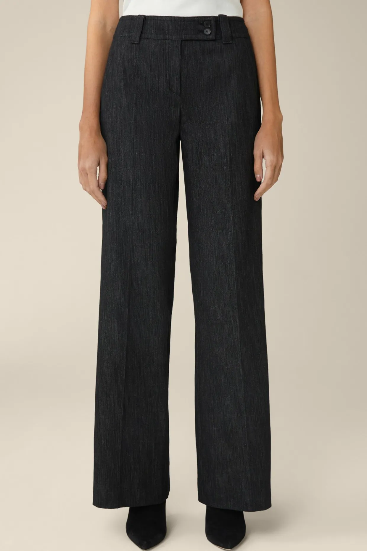 Denim-Palazzo-Hose In