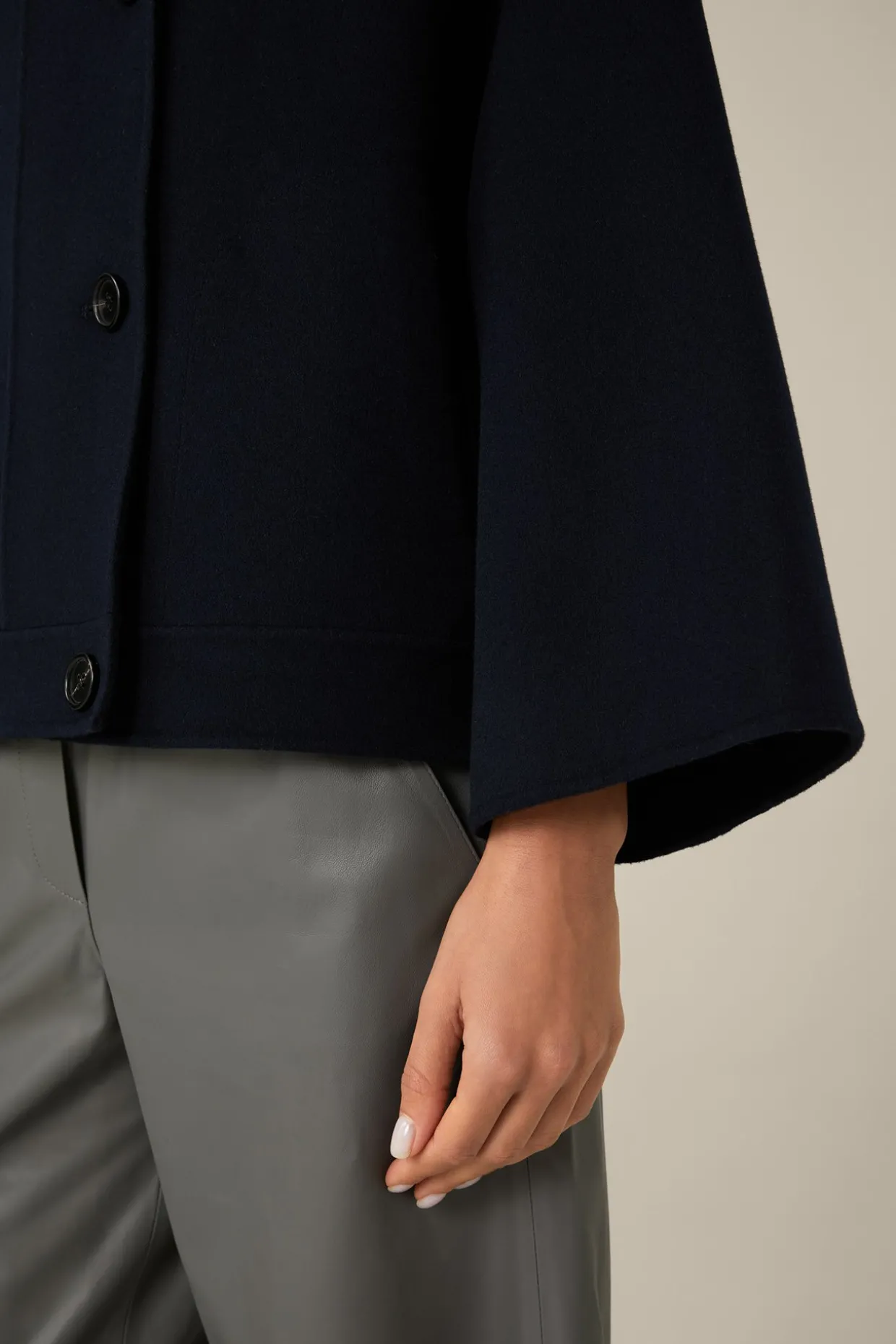 Doubleface-Cape-Jacke In