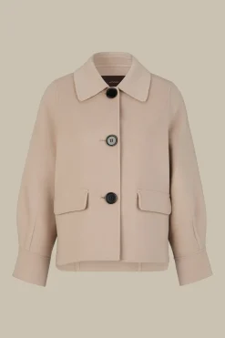 Double-Wollmix-Cape-Jacke Mit Cashmere In