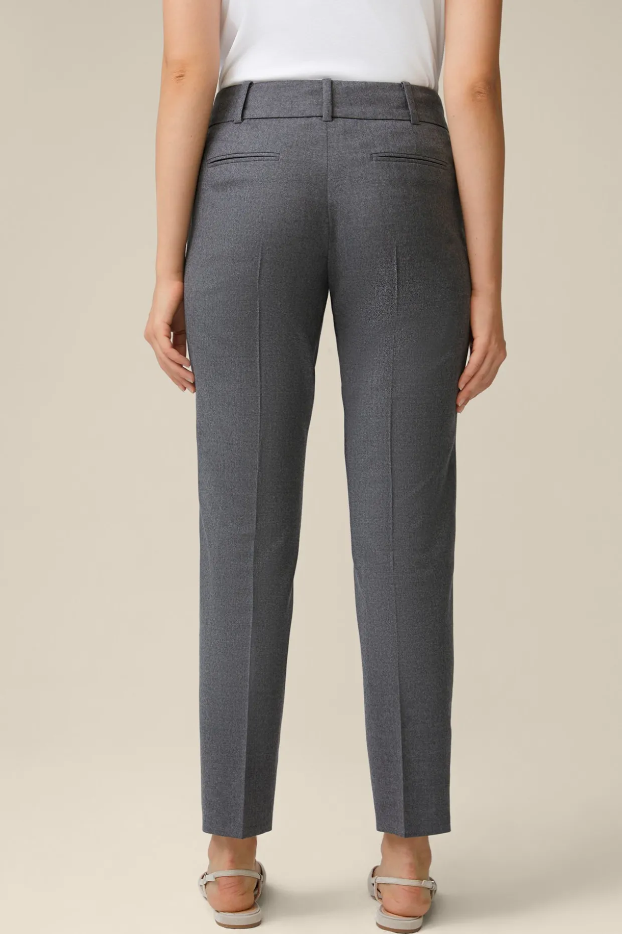 Flanell-Anzug-Hose In Grau