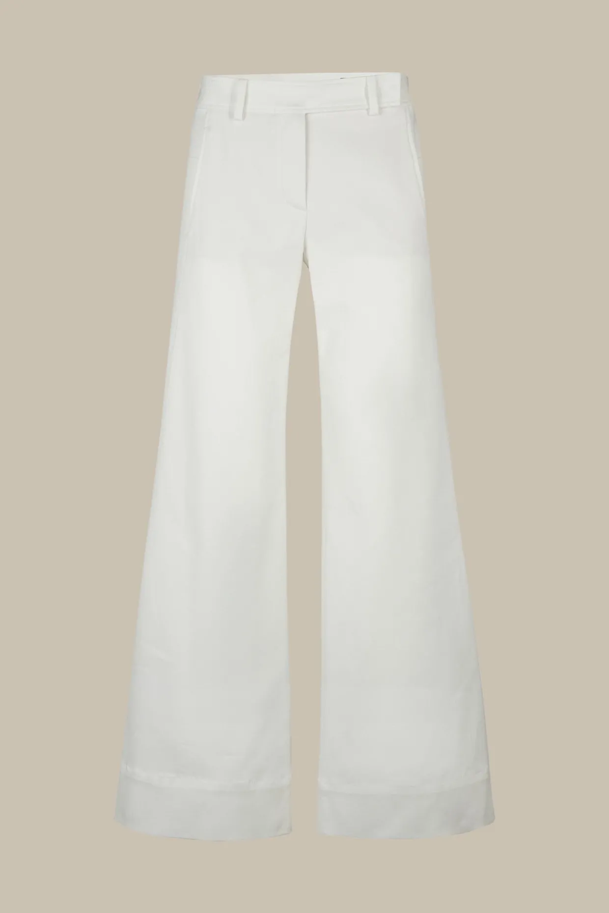 Gabardine-Palazzo-Hose In