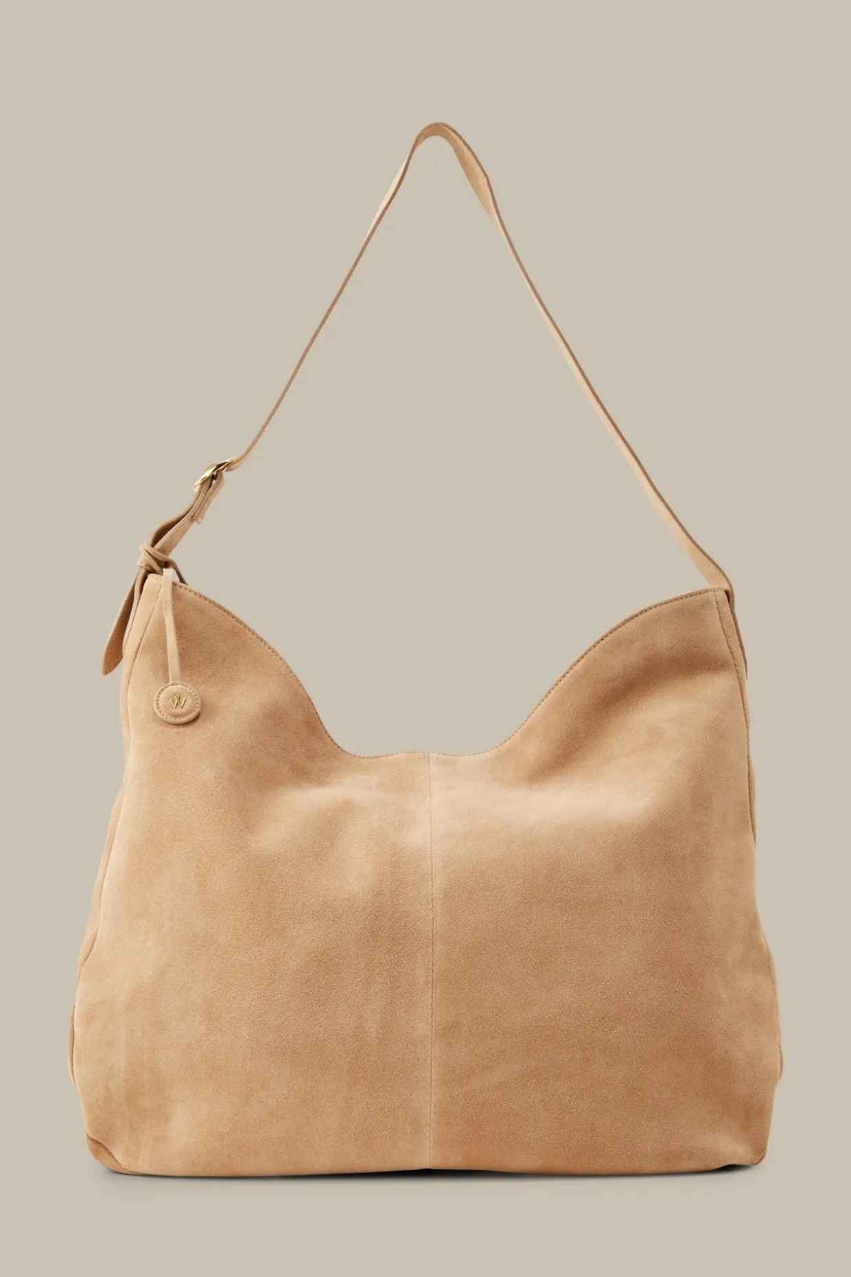 Hobo-Bag Aus Veloursleder In